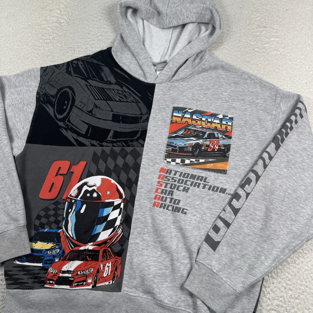 NASCAR Hoodie Men's XL Stock Car Auto Racing AOP Sweatshirt Long Sleeve